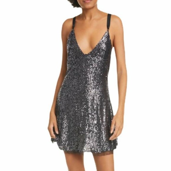 Free People Sequin Gold Rush Mini Night Combo M - Picture 8 of 13